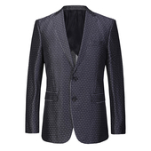 领单排扣简约休闲西服商务男士 ANDREW MACKENZIE春秋千鸟格西装