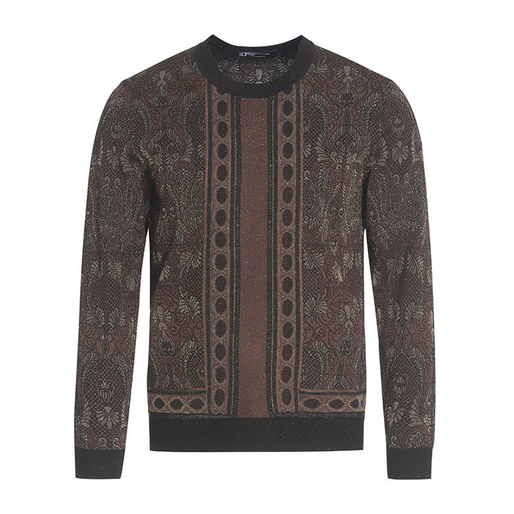 ANDREW MACKENZIE意大利男装 时尚印花圆领针织衫冬551062141124