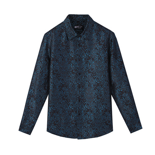 ANDREW MACKENZIE意大利男装2023秋季新款时尚提花长袖衬衫男衬衣