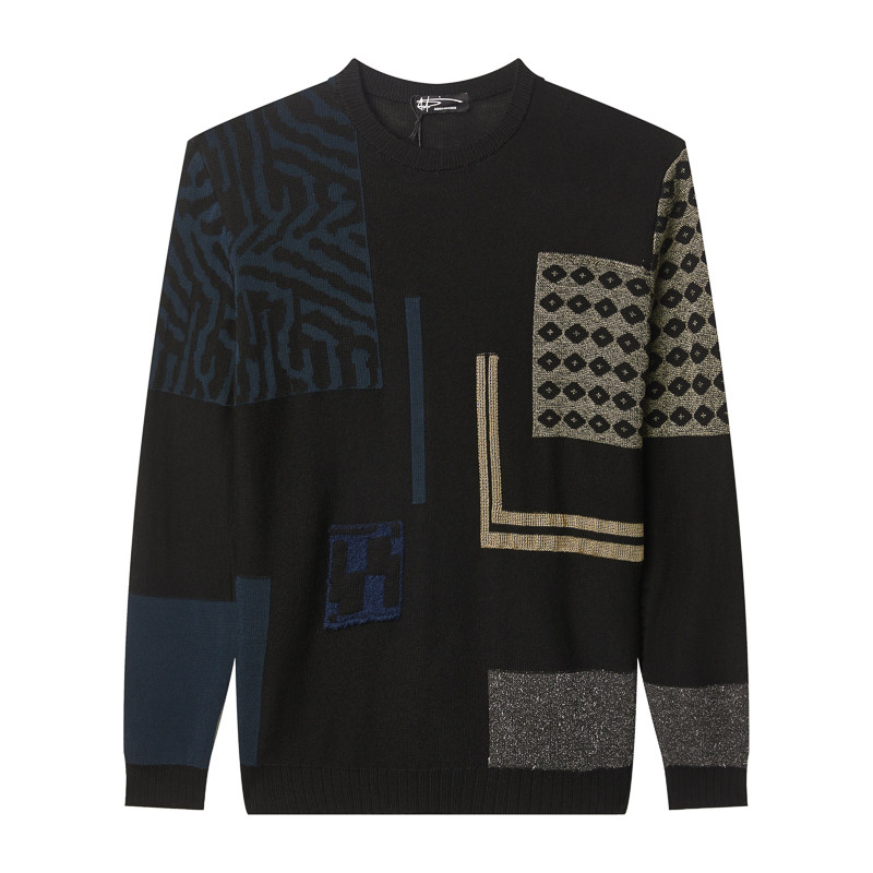 ANDREW MACKENZIE男士秋冬款休闲舒适圆领绵羊毛套头毛衫内搭上衣