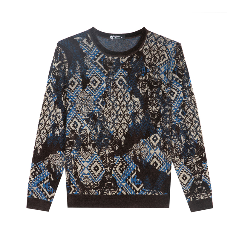 ANDREW MACKENZIE男士 秋冬款休闲舒适圆领绵羊毛套头毛衫内搭T恤