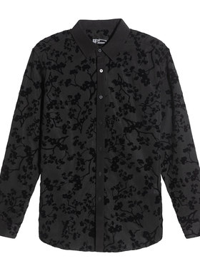 ANDREW MACKENZIE意大利男装馀烬系列提花长袖衬衫551242211112