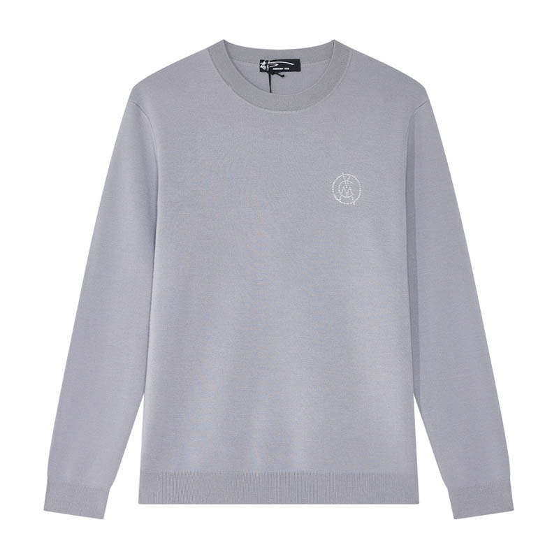 ANDREW MACKENZIE男士 秋冬休闲舒适绵羊毛圆领套头T恤内搭上衣