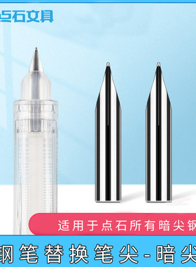 点石钢笔专用笔尖细笔尖DS-1300学生替换时空舱小舱门EF尖点石通用尖笔头（点石暗尖钢笔通用/详情）