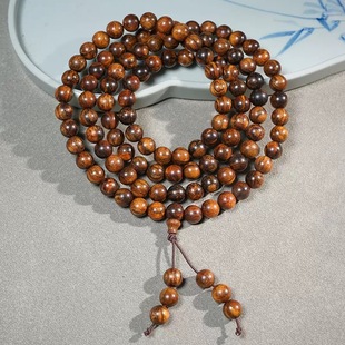 龙虎山雷击木百年桃木雷焦纹手串念珠81颗108颗流珠手链道家饰品