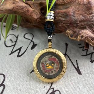 老铜材质公明讳雕刻清晰文玩挂件手链山鬼花钱收藏协会&博馆监制