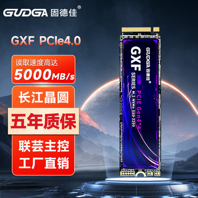 固德佳GXF NVMe PCIe4.0 M.2固态硬盘1TB 2TB SSD长江存储颗粒M2