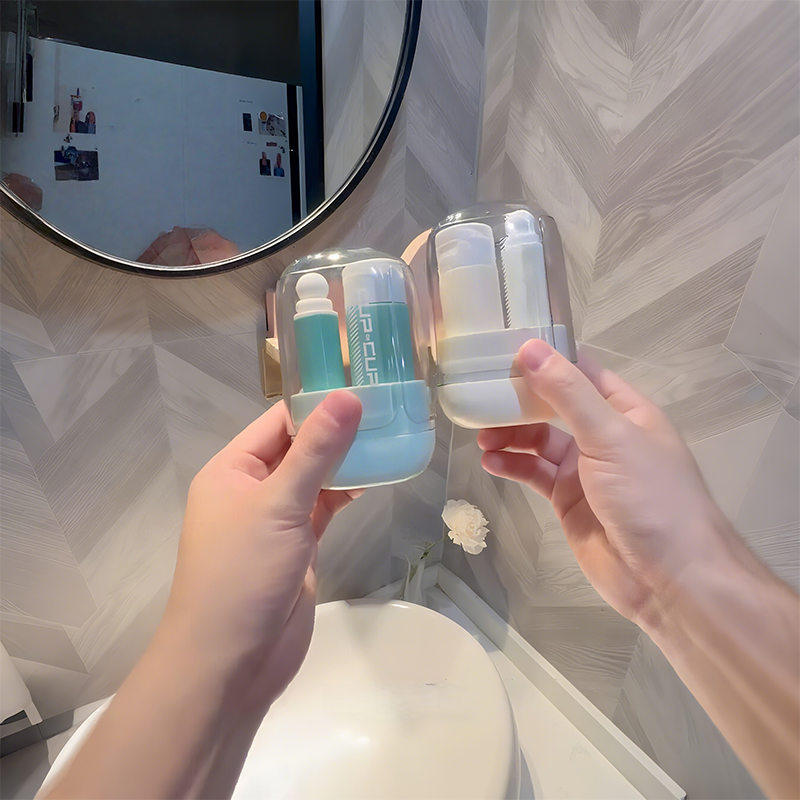 旅行洗漱套装三合一漱口杯旅游出差外出便携牙刷牙膏收纳盒分装瓶