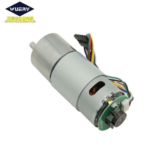 ZGB37-555B直流减速电机霍尔编码器12V24V低噪音大扭力可调速马达