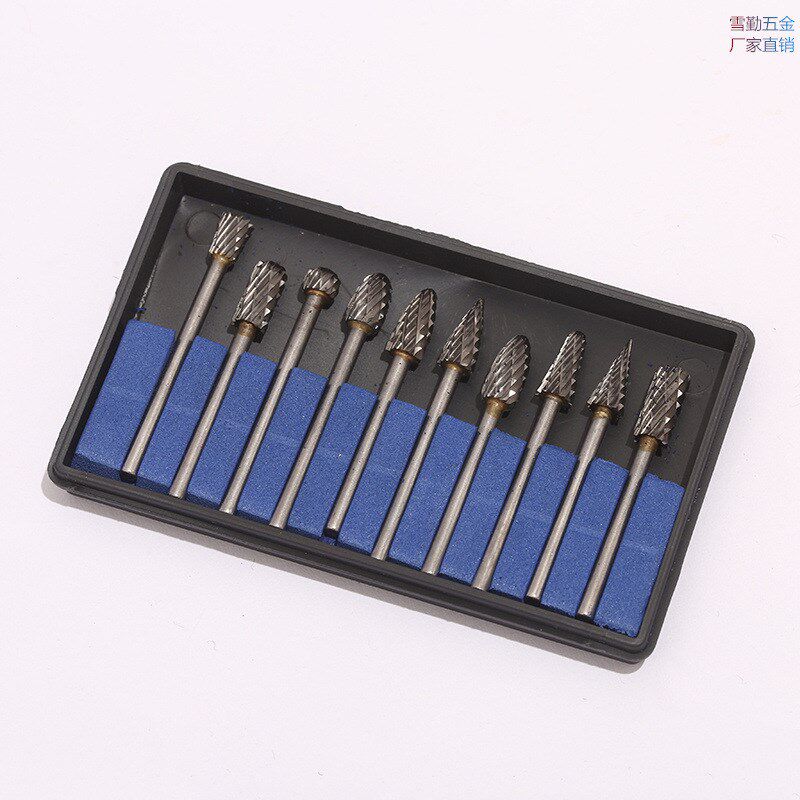厂家直销硬质合金钨钢磨头旋转锉雕刻刀钻头磨头根雕套装五金工具