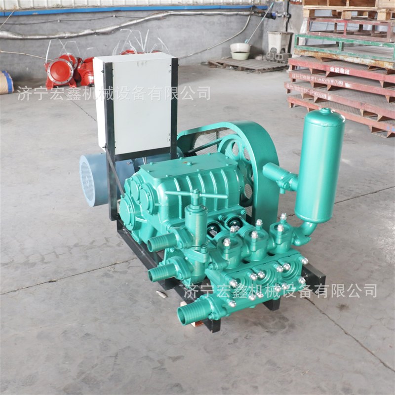 柱塞式BW250三缸卧式泥浆泵井下清淤泵往复式单作用活塞注浆机