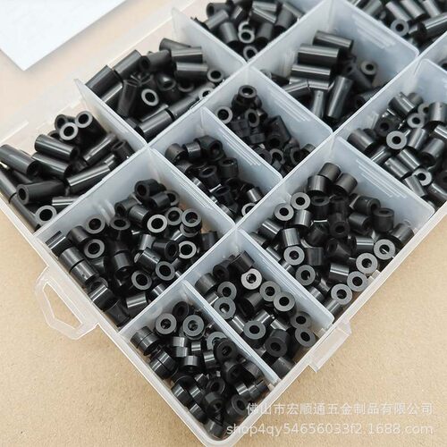 1000pcsABS隔离柱垫高塑料空心直通加厚垫片圆形支撑柱螺丝管绝缘