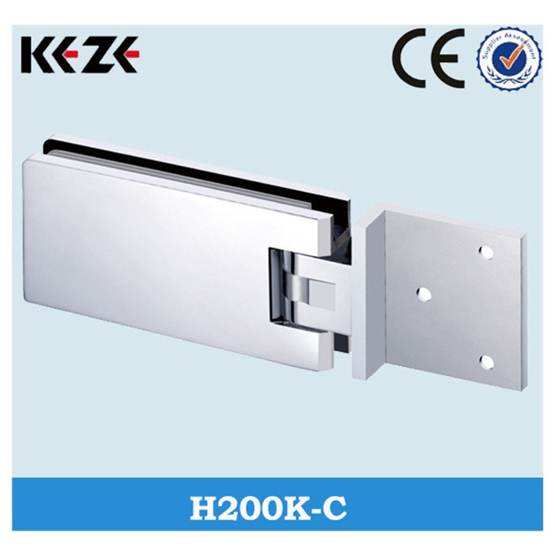 供应淋浴房304不锈钢90度铰链外开合页卫浴五金件玻璃夹配件