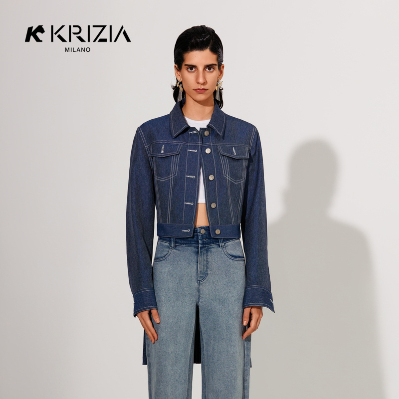 KKRIZIA褶皱夹克外套