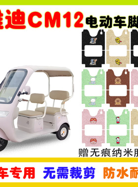 适用雅迪CM12电动三轮车脚垫YD1000DZK-39C防水防滑丝圈脚垫定制