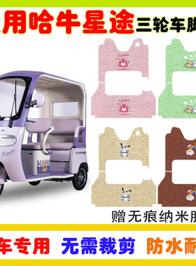 哈牛星途电动三轮车脚垫HN1200DZK-24防水防滑耐磨丝圈脚踩垫定制