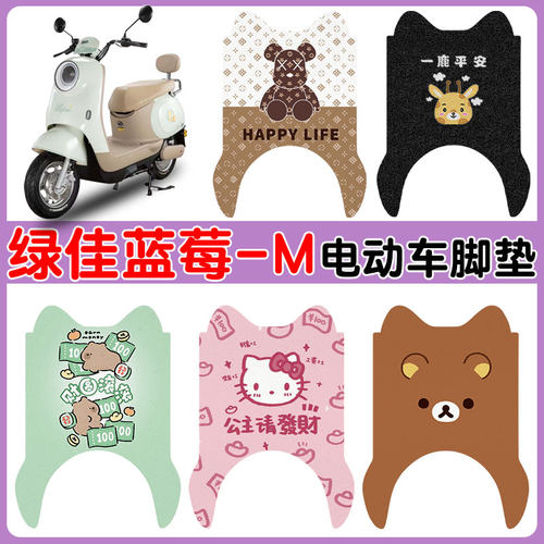 适用绿佳蓝莓-M电车脚垫防水防滑