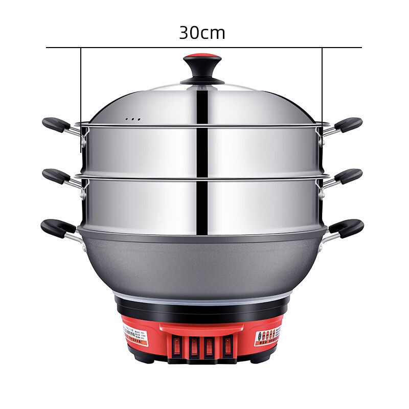 新品铸铁电锅锅体电炒一多功能料理锅电炖锅加厚电蒸锅炸煮炒蒸炒