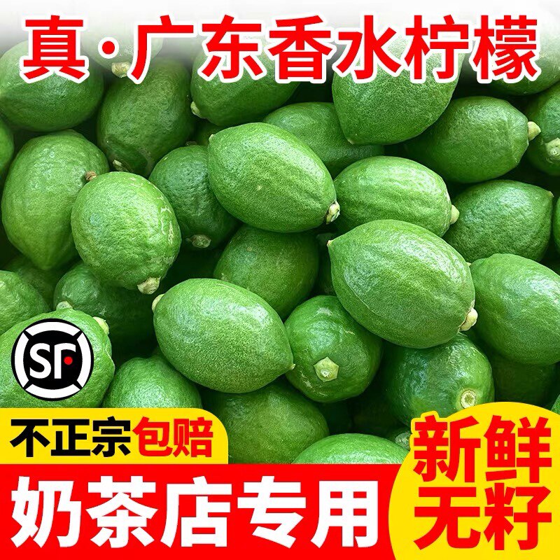 广东香水柠檬新鲜正宗柠檬无籽大柠檬