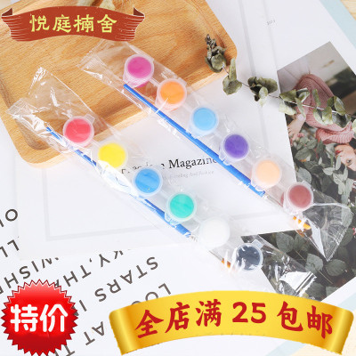包邮儿童彩绘3ml6色连体颜料套装
