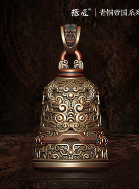 琢匠狮咬剑铃铛铜吊饰青铜汽车吊车载坠内帝国挂件车男铜新疆包邮