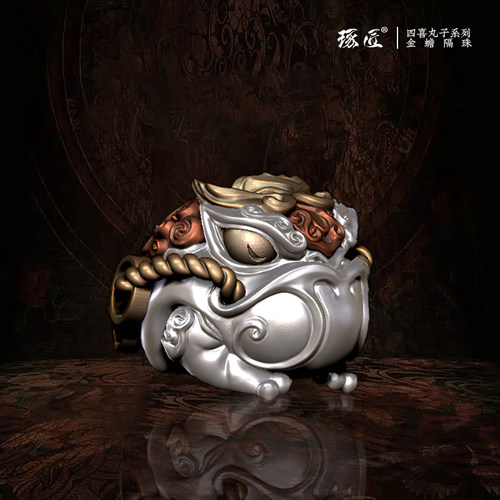 琢匠金蟾隔珠手串文玩配饰