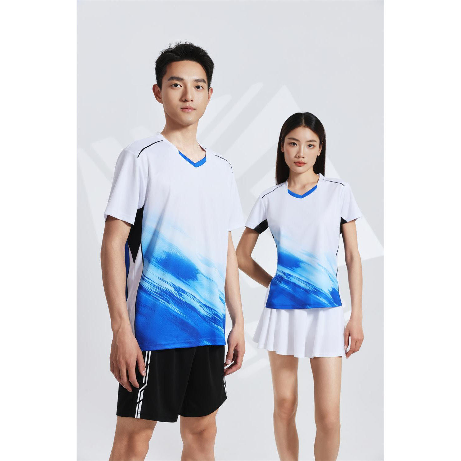 2026新款羽毛球服比赛训练服短袖速干透气男女同款团购印字运动服