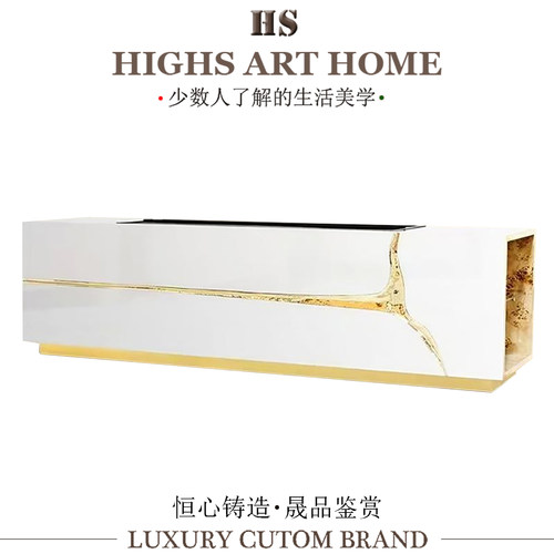轻奢风奢华壁炉装饰柜高端创意
