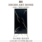 葡萄牙轻奢实木酒柜客厅靠墙餐边储物柜高端设计师纯铜树枝玄关柜