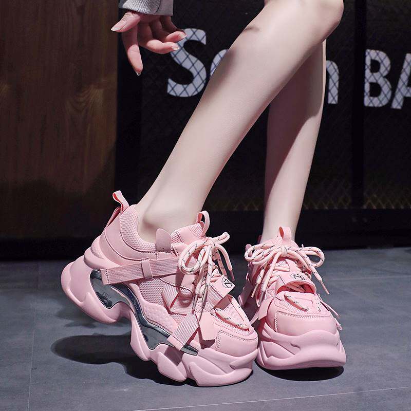 Mc。巴家老爹鞋女秀气潮牌欧货高端超高潮酷超轻软底明星同款小香