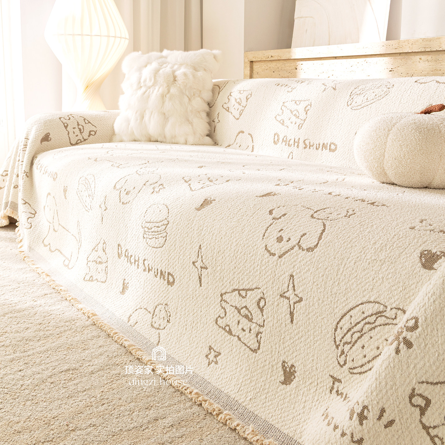 雪尼尔沙发盖布卡通沙发巾一整张全盖全包套罩2026新款防猫抓布,居家布艺,沙发垫,淘宝优惠券,粉丝福利购,淘宝优惠卷