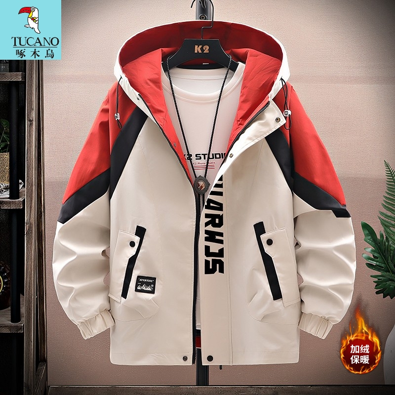 青少年连帽男士夹克2025春季新款