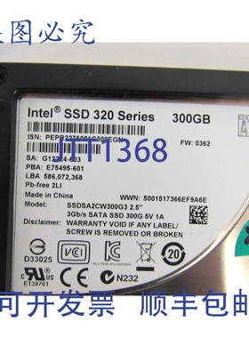 原装供应SSDSA2CW300G3 320 系列 300GB MLC SATA 3Gbps 2.5 英寸
