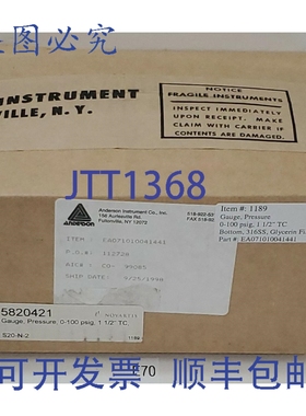 原装供应erson EA071010041441 压力表 0-100 psig 1-? TC 316SS