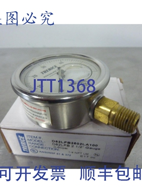 原装供应Trerice D82LFB2502LA100 压力表，2.5 英寸表盘，0 至 6