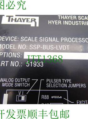 原装供应THAYER 比例 SSPBUSLVDT 简易式逻辑控制器模块