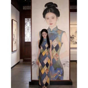 【碎锦集】潇夫人自制改良旗袍日常收腰少女长款显瘦连衣裙新中式