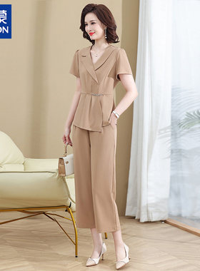 罗蒙妈妈夏装2026新款西服套装