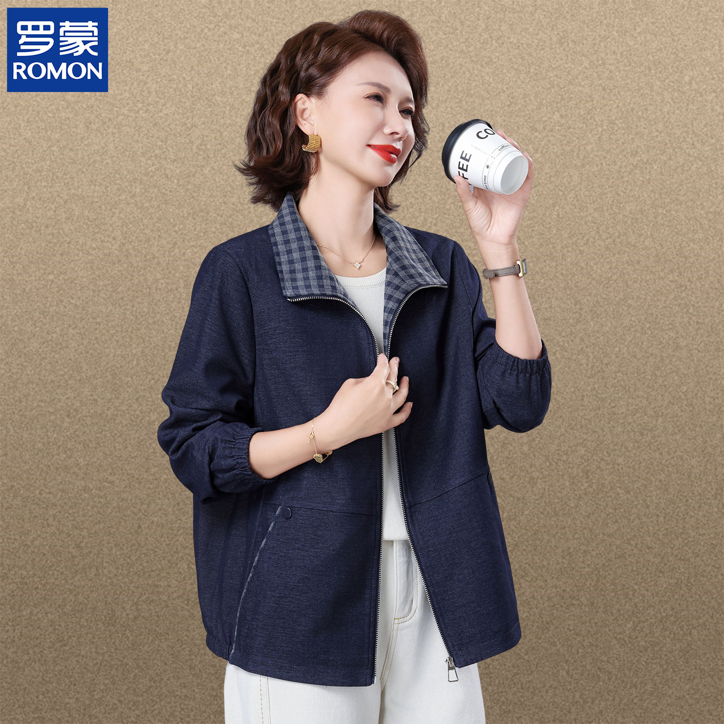 2026新款妈妈中老年春秋装女外套图片