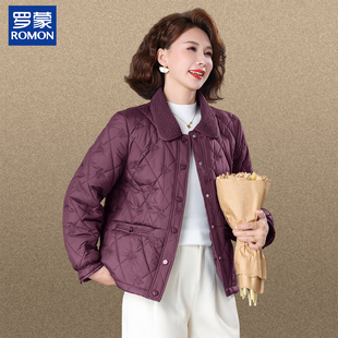 罗蒙品牌妈妈装秋冬翻领棉服2026新款中老年女装冬季巨好看的外套