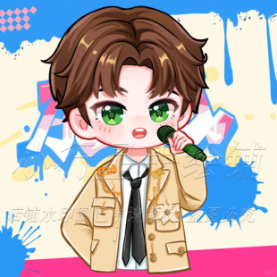 Q版手绘头像周边饭圈约稿恋与深空原创动漫设直播头像oc定制全身