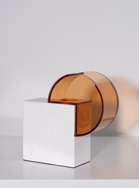 现代轻奢大理石花瓶高端是拒收样板间亚克力花器客厅玄关装饰品