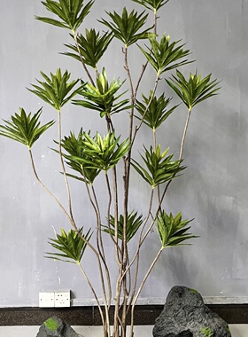 仿真绿植百合竹盆栽家居客厅大型落地装饰品假植物造景摆件仿真花