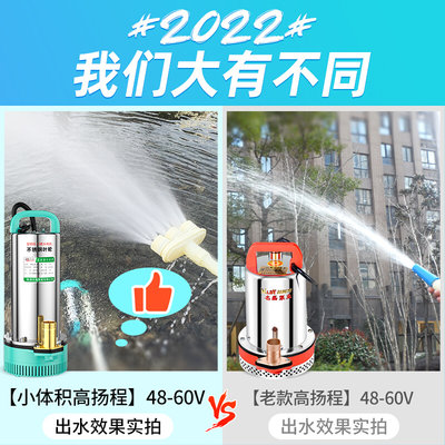 速发直流潜水泵电动车灌溉家用农用24v48v抽水机12v60v高扬程潜水