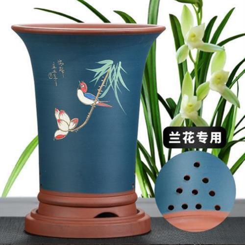 紫砂兰花盆墨兰惠兰蝴蝶兰君子兰陶瓷特大兰草大花特价高花盆包邮