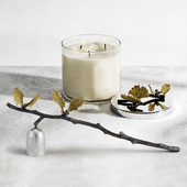 Michael Aram手工制作蝴蝶银杏香薰蜡烛灭烛罩灭烛器生日礼物礼盒