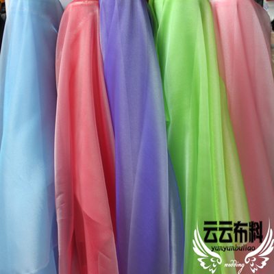 高端婚纱白色亮光纱布料