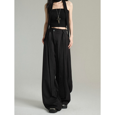 原创设计感高腰垂感休闲裤