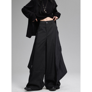 FG721 原创设计感裤裙小众无性别中性穿搭春季新款拼接阔腿裙裤子