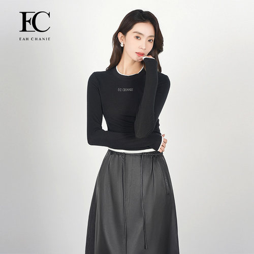 奕辰百搭莱赛尔圆领套头针织衫